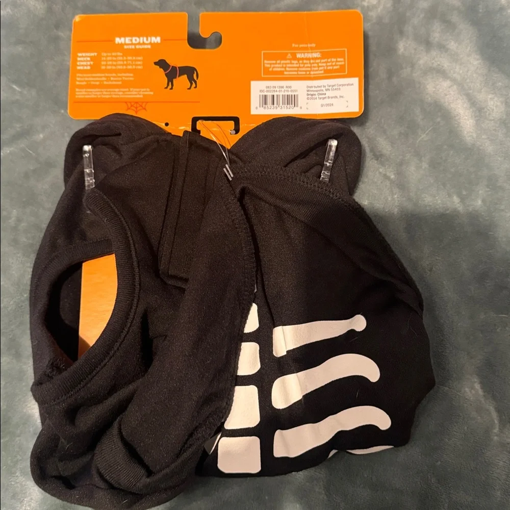 NWT Dog Skeleton Halloween Costume